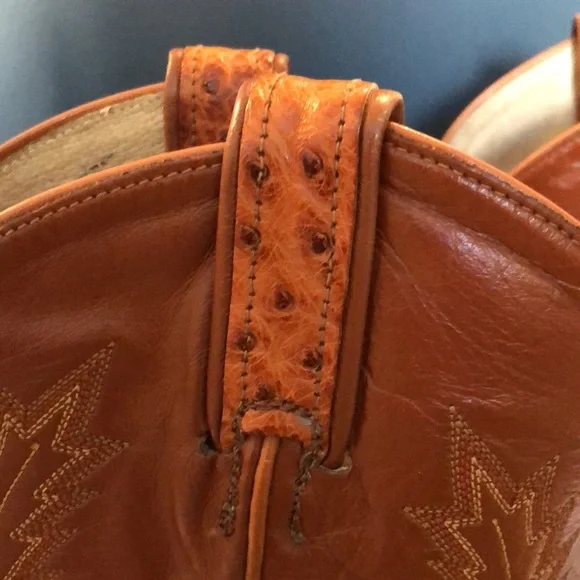 Larry Mahan Vintage Western Full Quill Ostrich Boots - Picture 12 of 15